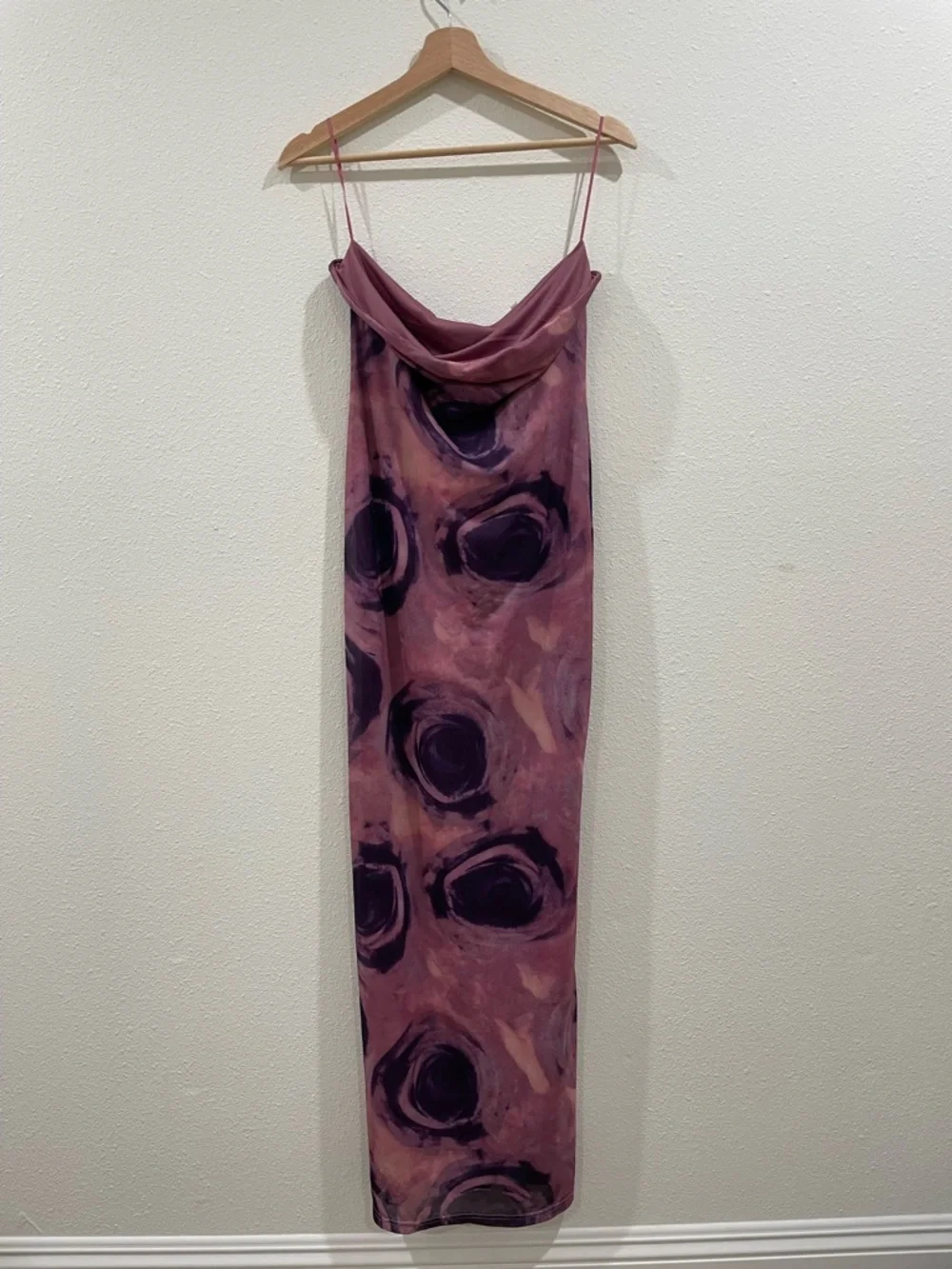 More to Come Revolve Oksana Purple Floral Strapless Maxi Dress Size Large Summer - Picture 4 of 10